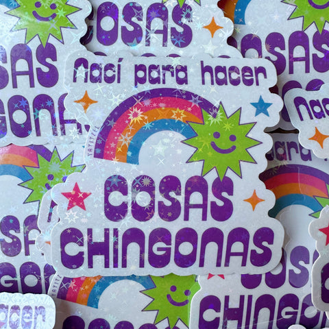 Chingona Holo Sticker