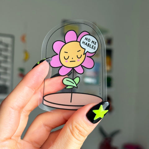 Grumpy Flower Sticker