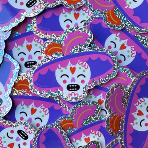 Catrina Glitter Sticker