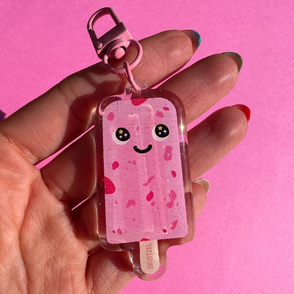 Paleta de Fresita Keychain