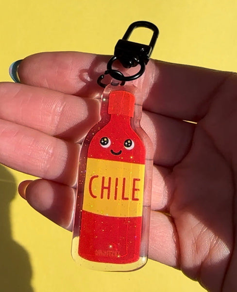 Botella De Chile Keychain