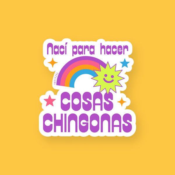Chingona Holo Sticker