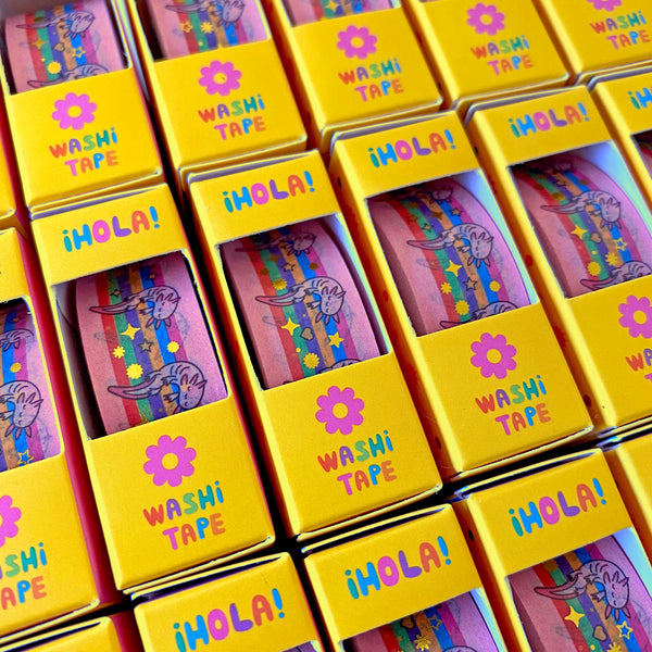 Axolotl Gold Foil Washi Tape