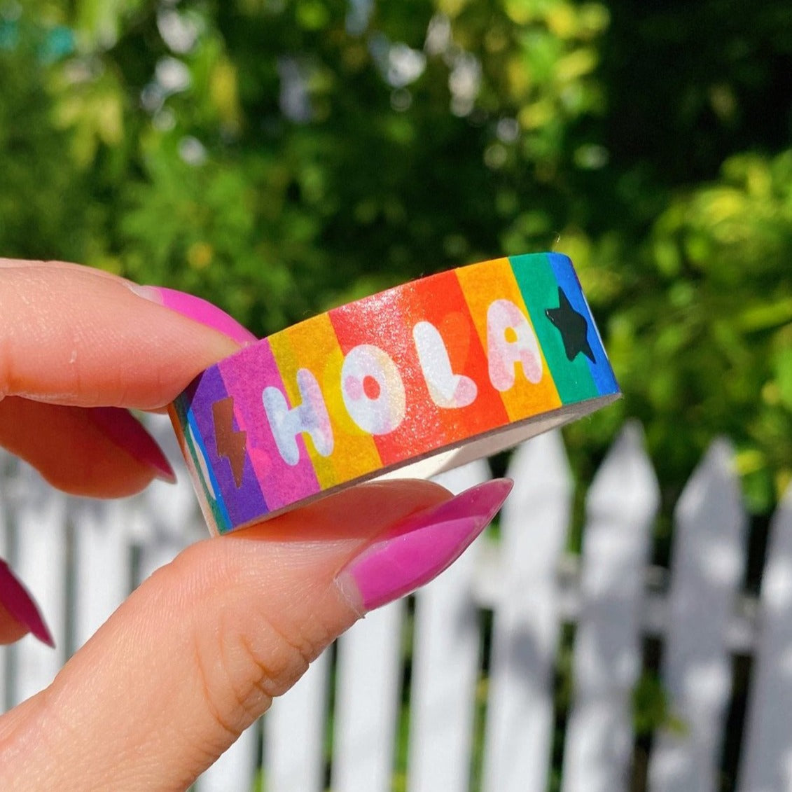 Hola Hello Silver Foil Washi Tape