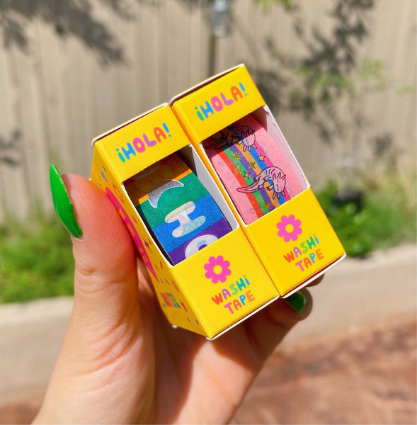 Hola Hello Silver Foil Washi Tape