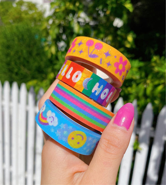 Hola Hello Silver Foil Washi Tape